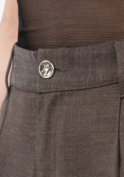 Cointrelle Herringbone Piped Tapered Trousers