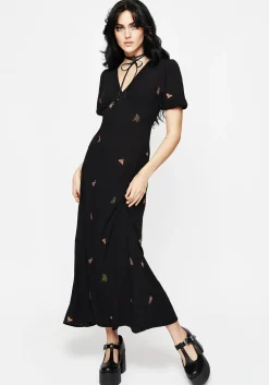 Copia Moth Embroidered Maxi Dress