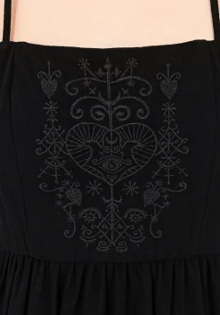 Cordata Embroidered Cami Mini Smock Dress