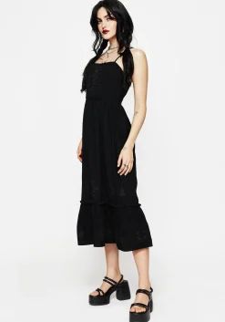 Cordata Embroidered Cami Midi Smock Dress