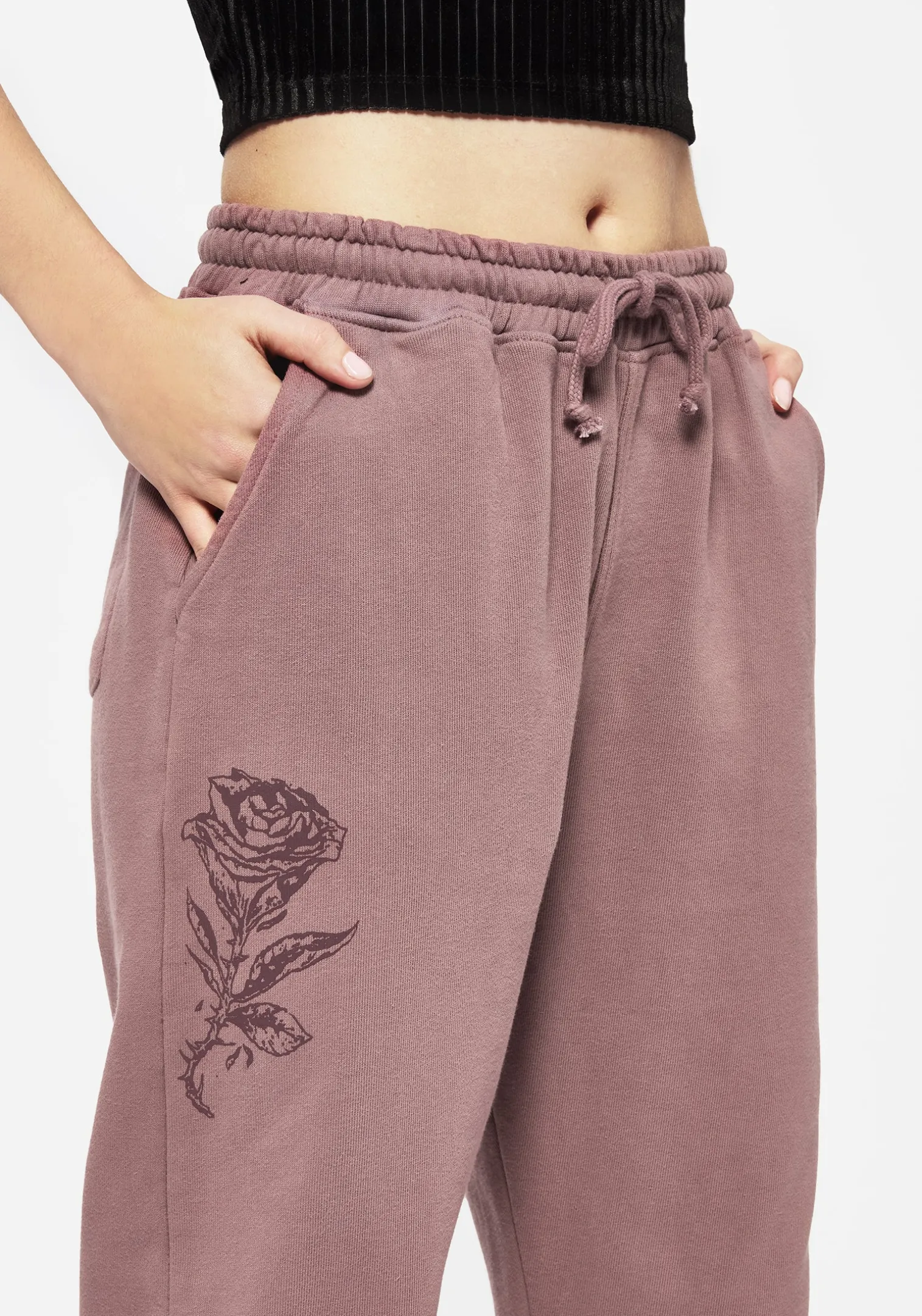 Corvus Graphic Print Tapered Cuffed Sweatpants