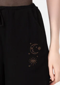 Cosmos Embroidered Wide Leg Trousers