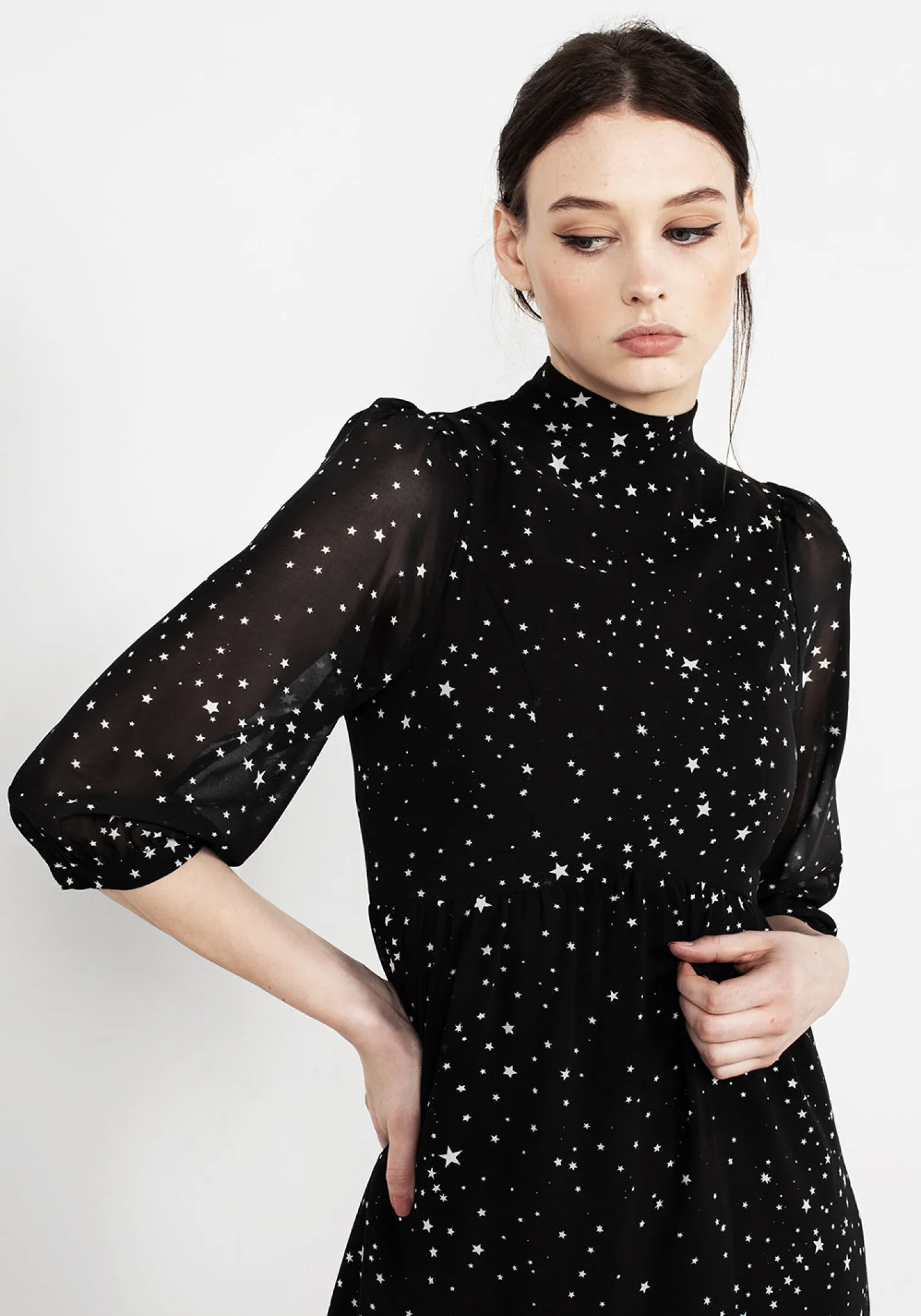 Cosmos High Neck Dress