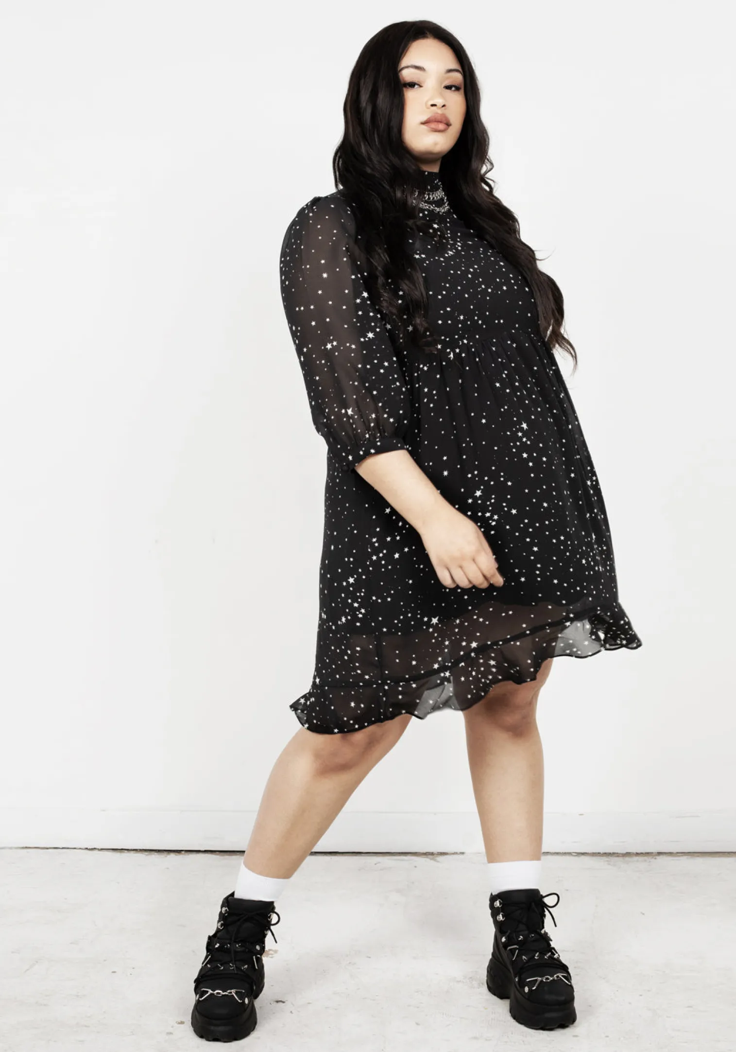 Cosmos High Neck Dress