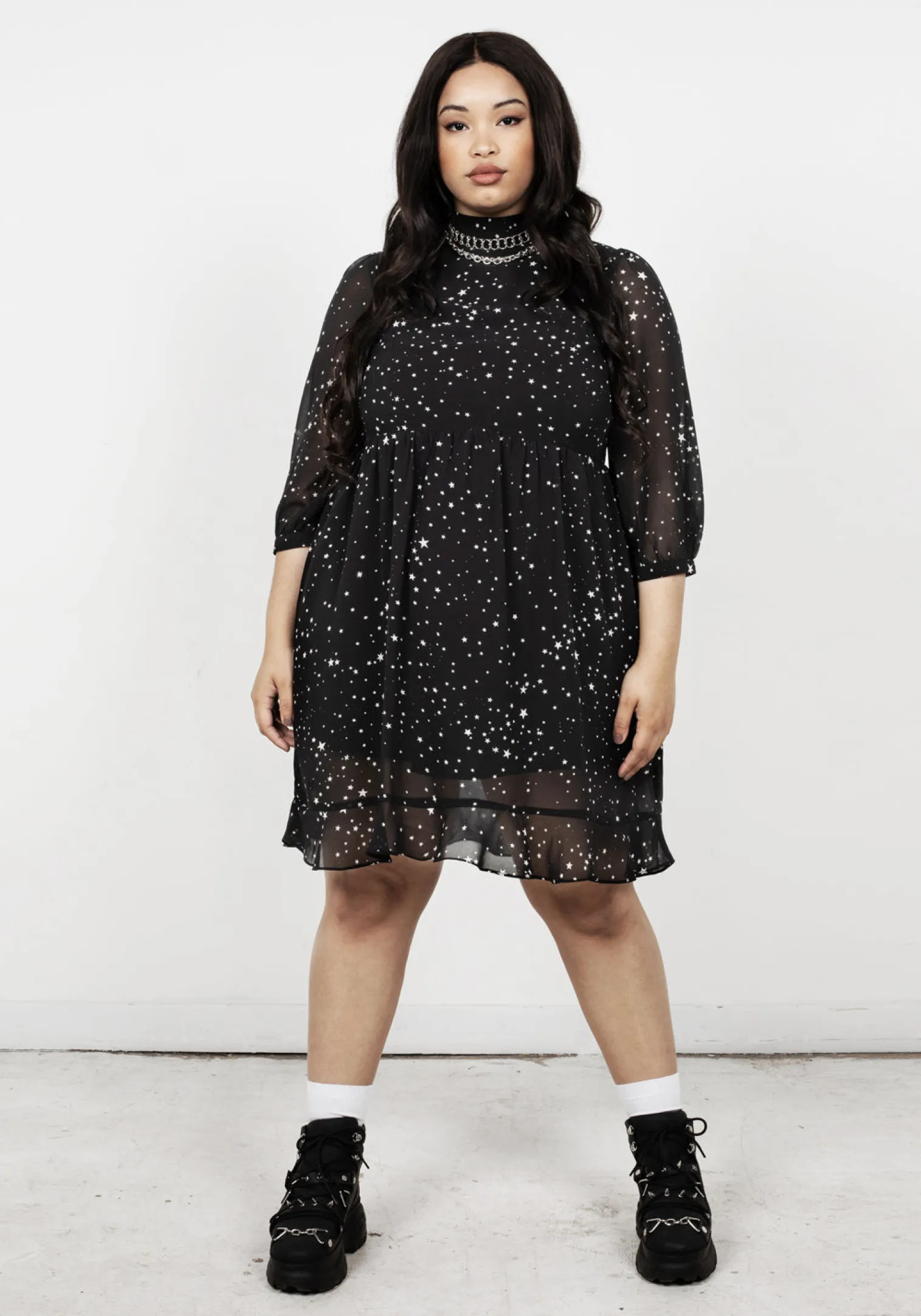 Cosmos High Neck Dress