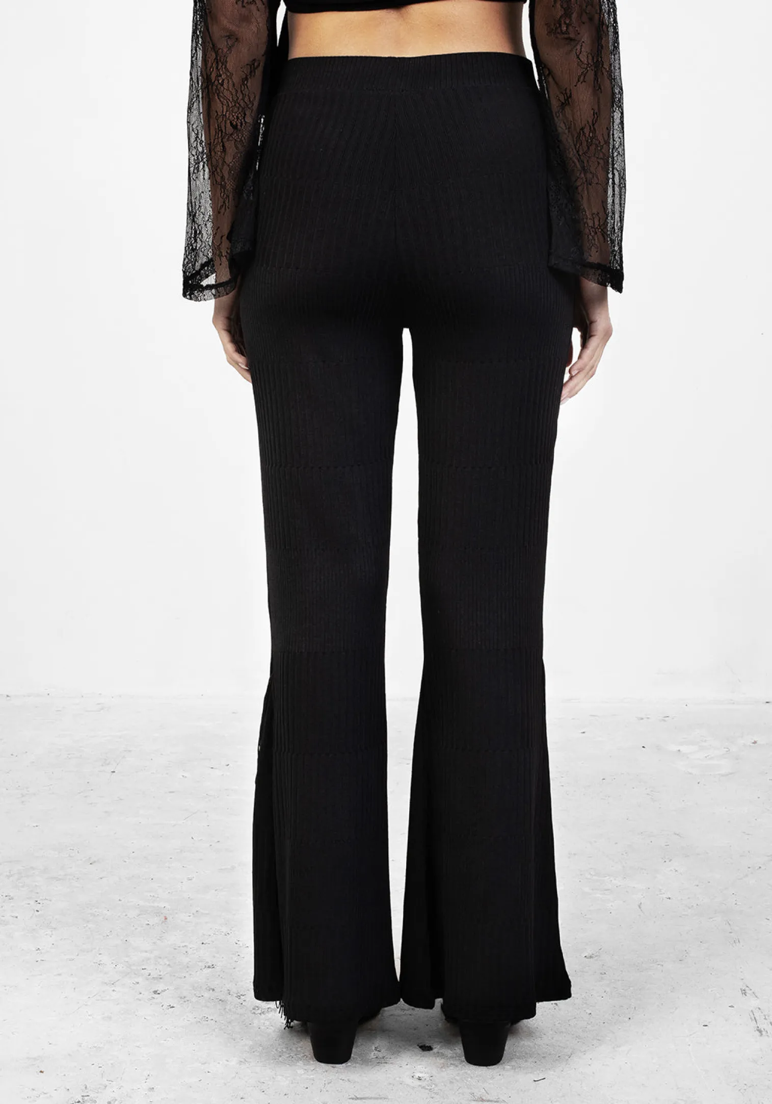 Coyote Fringed Jersey Flares