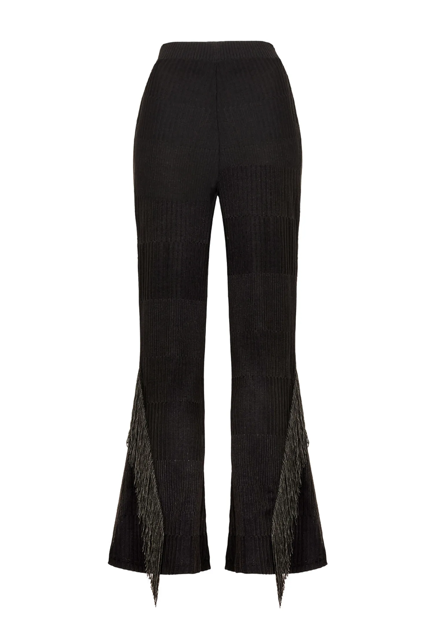 Coyote Fringed Jersey Flares