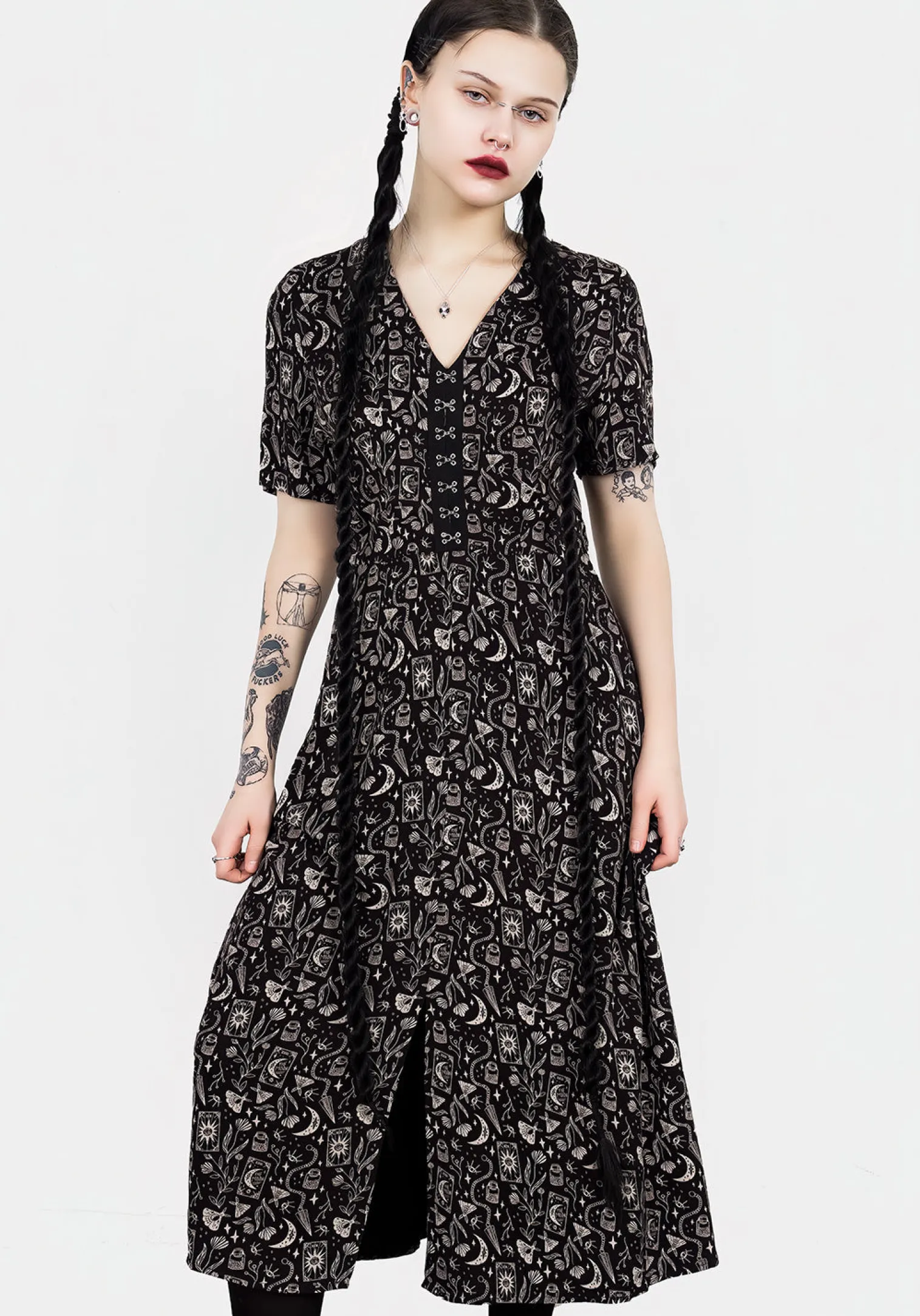 Craft V-neck Midi Dress