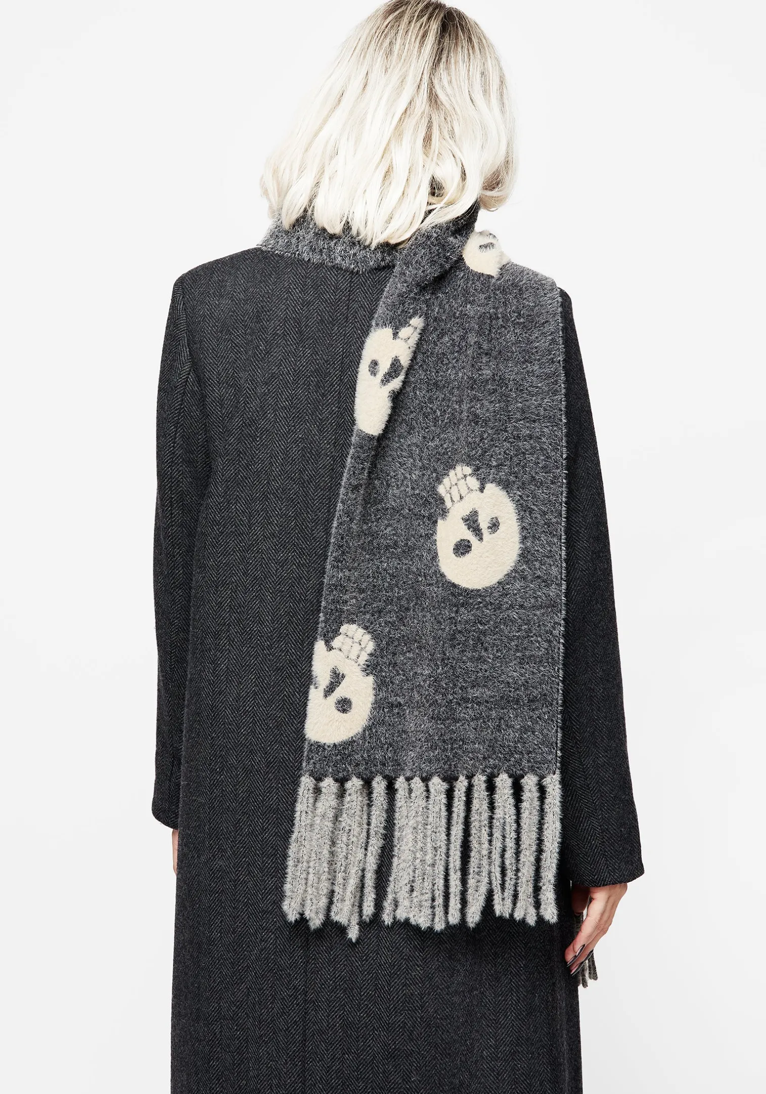 Crania Skull Knit Scarf