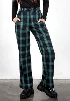 Creed Wide Leg Check Trousers
