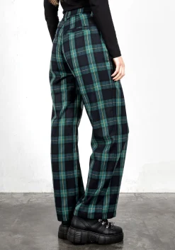 Creed Wide Leg Check Trousers