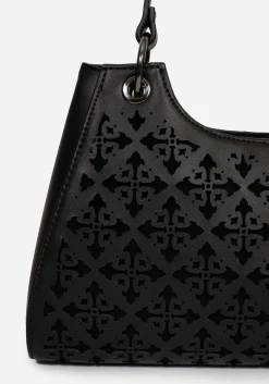 Crux Cut Out Faux Leather Shoulder Bag