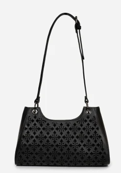 Crux Cut Out Faux Leather Shoulder Bag