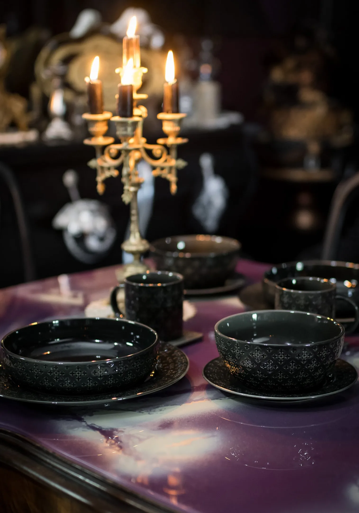 Crux Debossed Ombre Pasta Bowl (4 Piece Set)