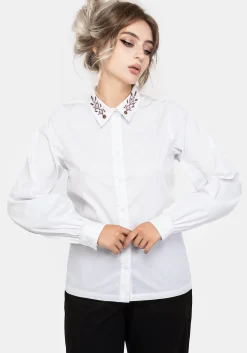 Cybele Embroidered Button Up Shirt