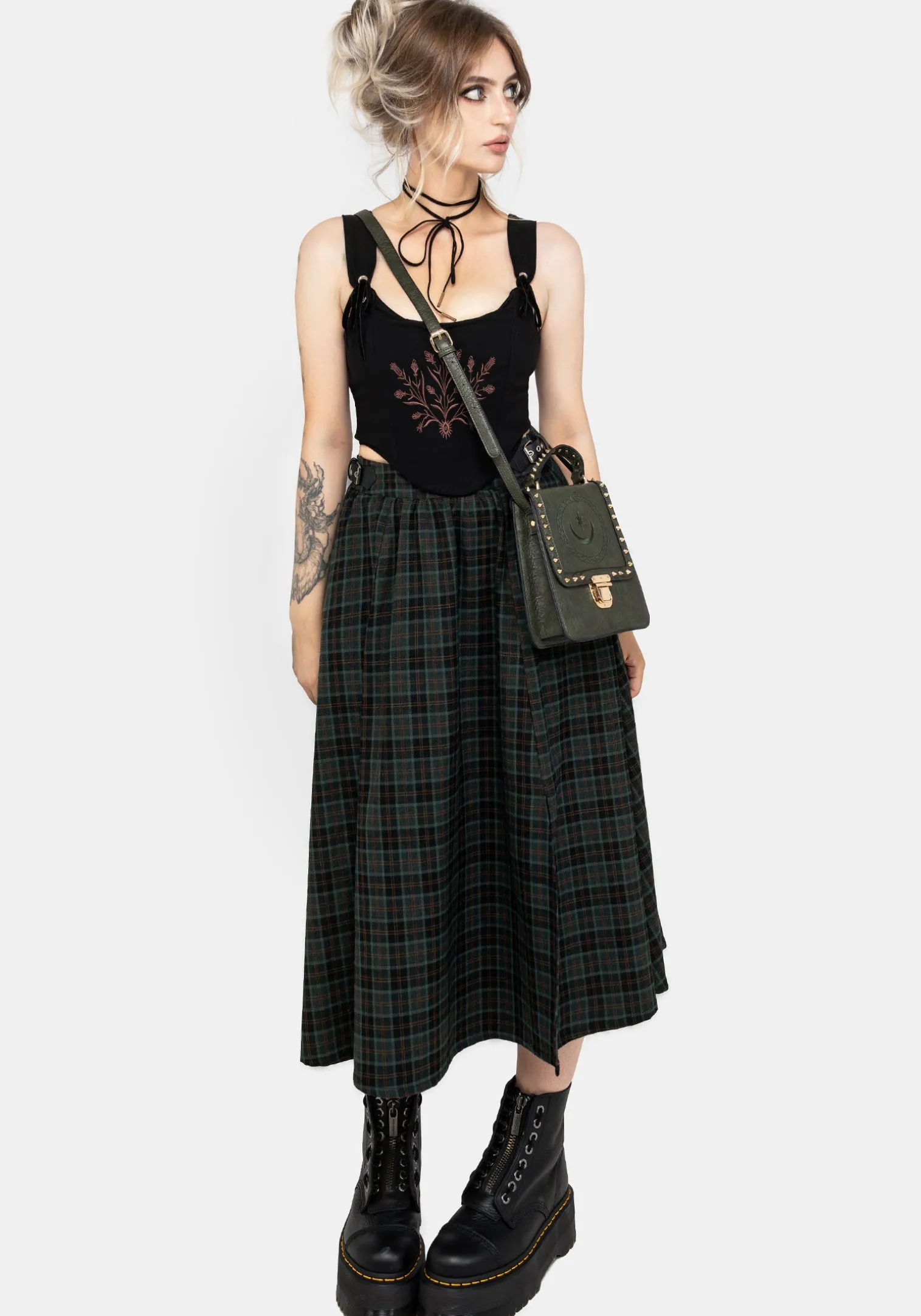 Cybele Embroidered Crop Corset Top