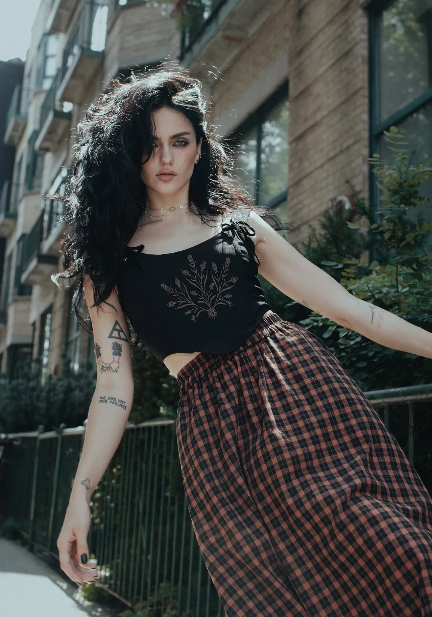 Cybele Embroidered Crop Corset Top