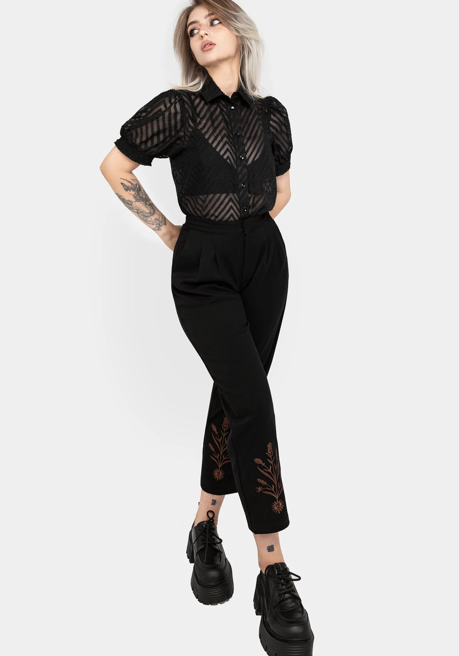 Cybele Embroidered Tapered Trousers