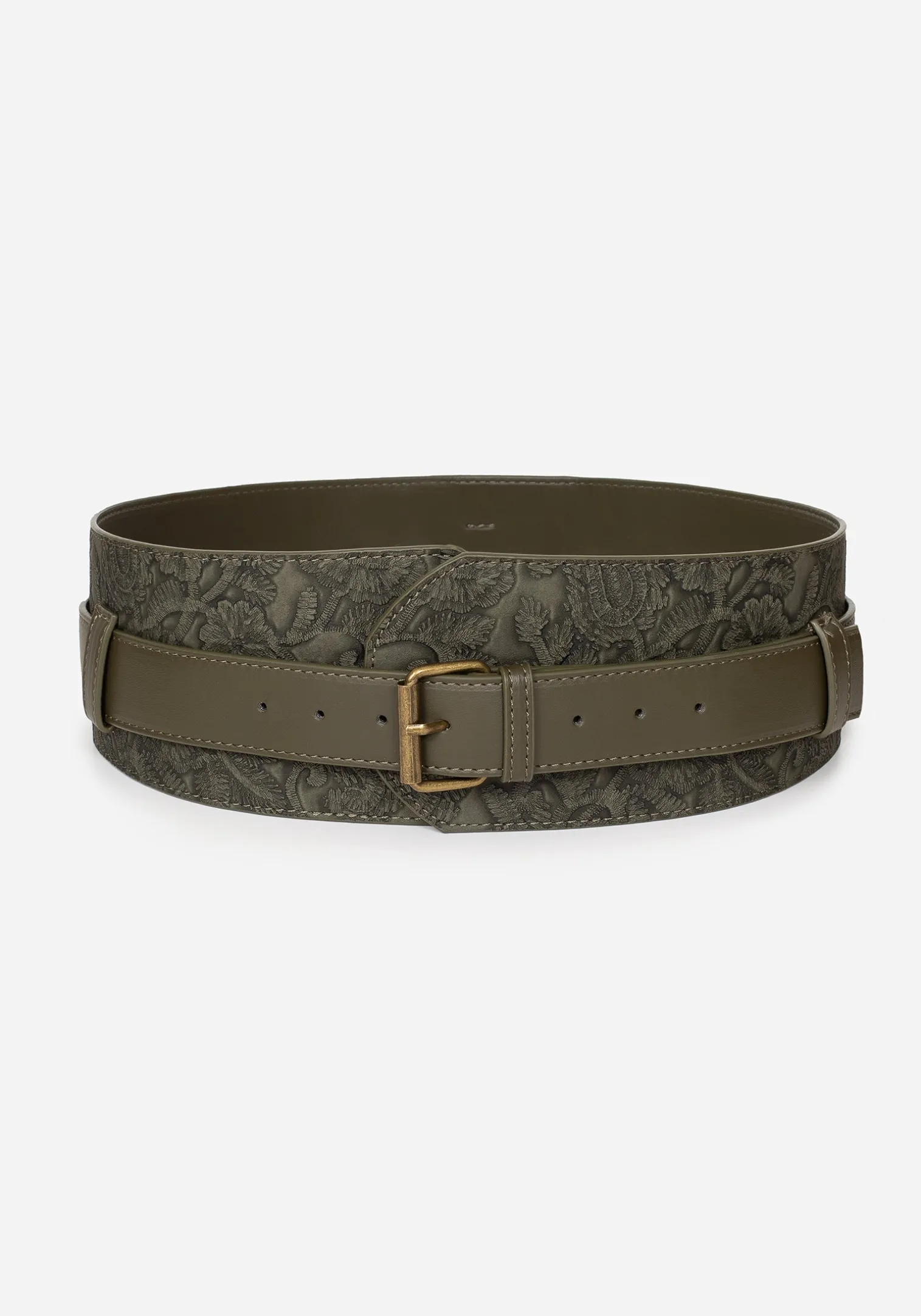 Cypress Paisley Debossed Buckled Waist Belt