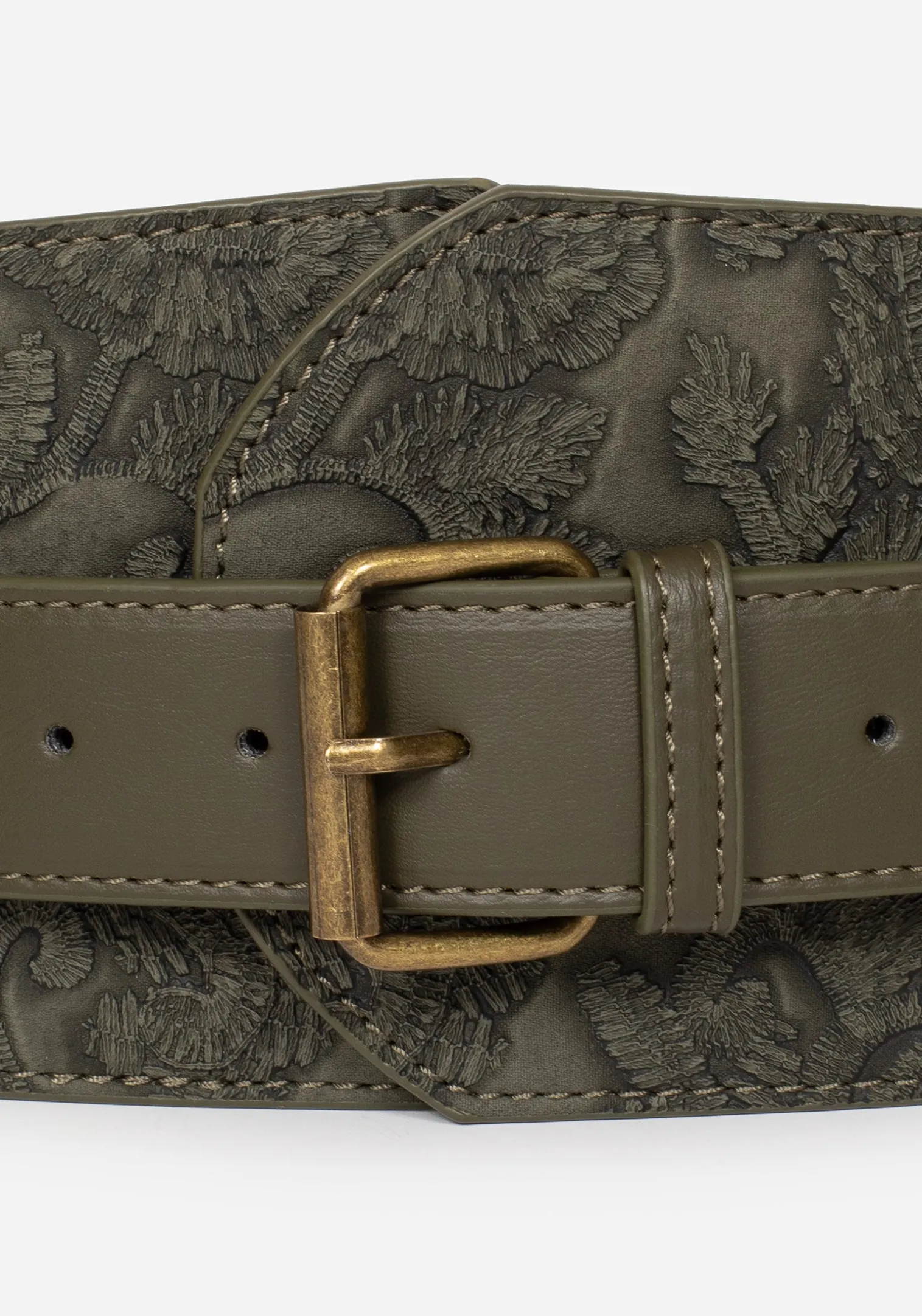 Cypress Paisley Debossed Buckled Waist Belt