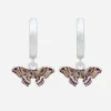Cyrus Moth Charm Hoop Earrings