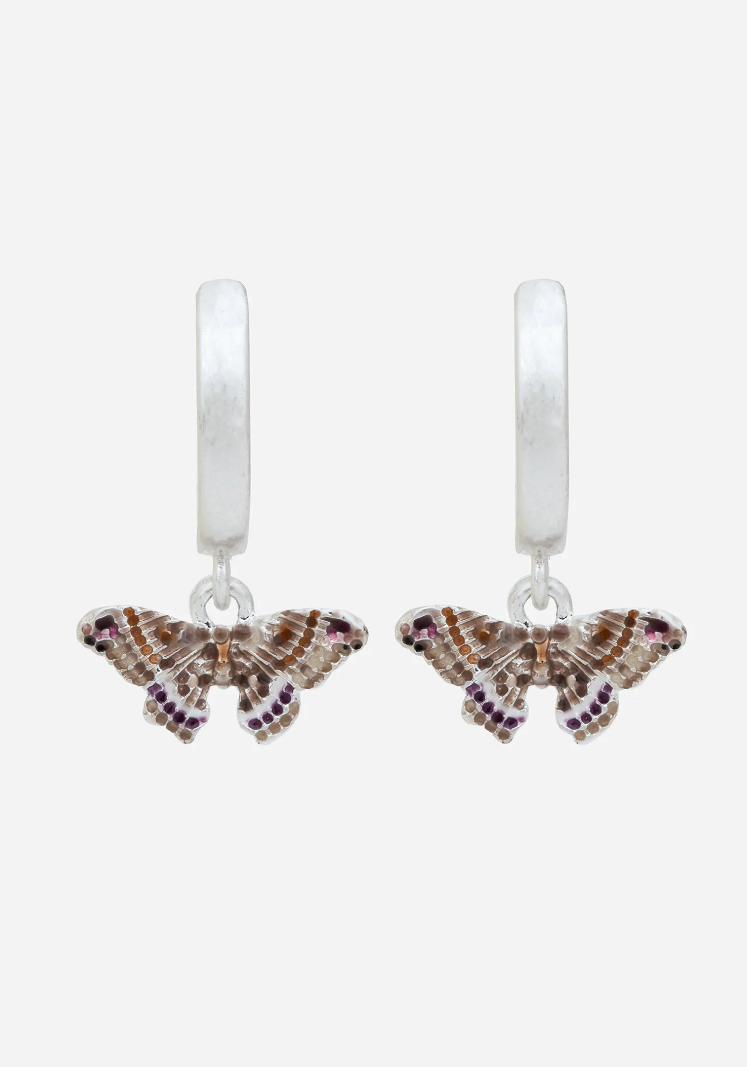 Cyrus Moth Charm Hoop Earrings