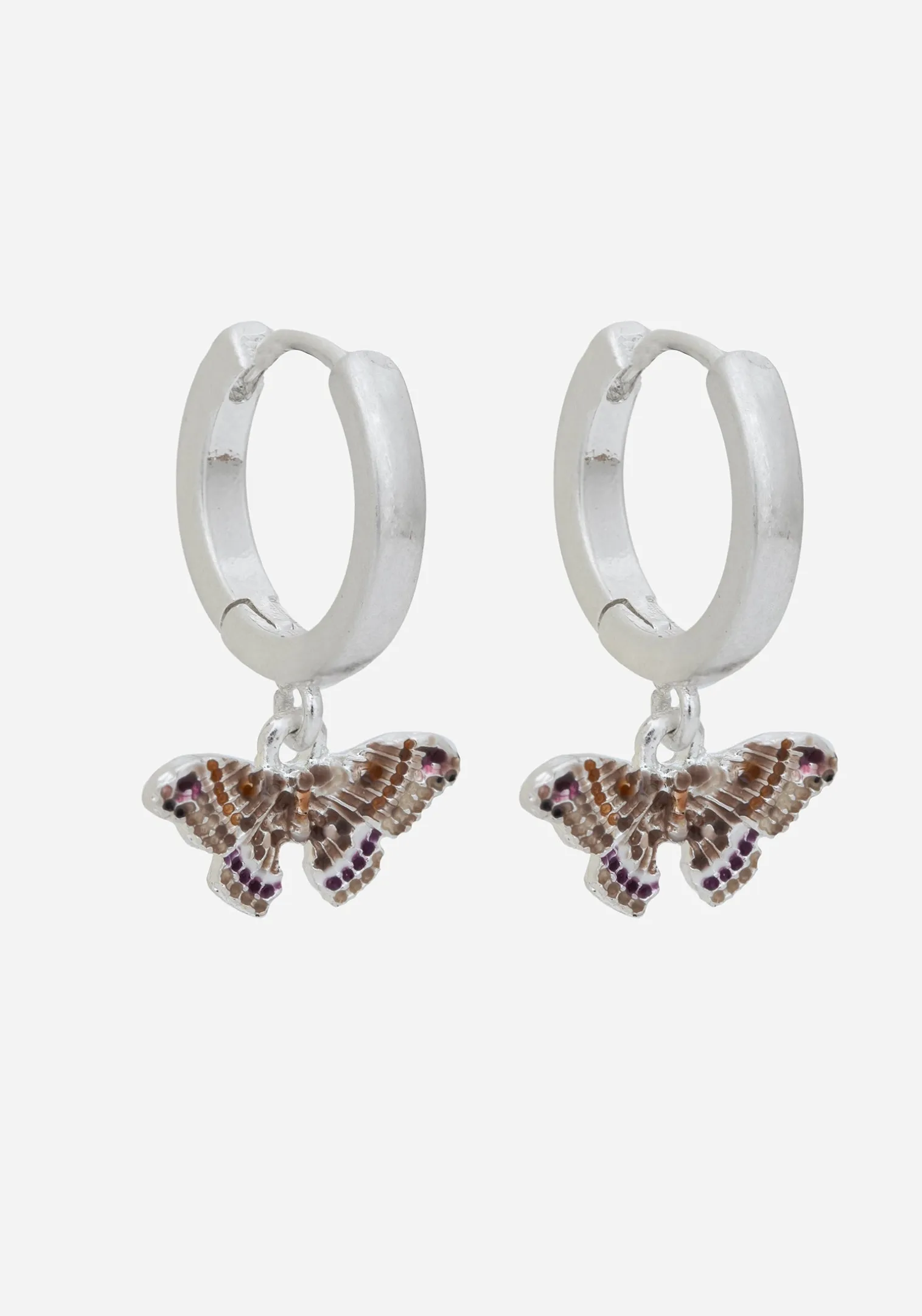 Cyrus Moth Charm Hoop Earrings