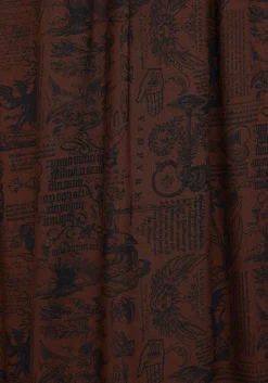 Daemonologie Woodcut Print Midaxi Skirt