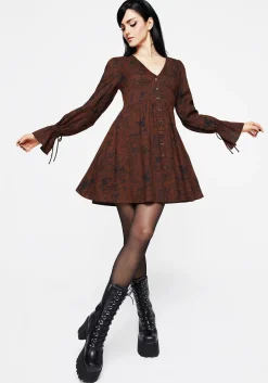 Daemonologie Woodcut Print Mini Dress