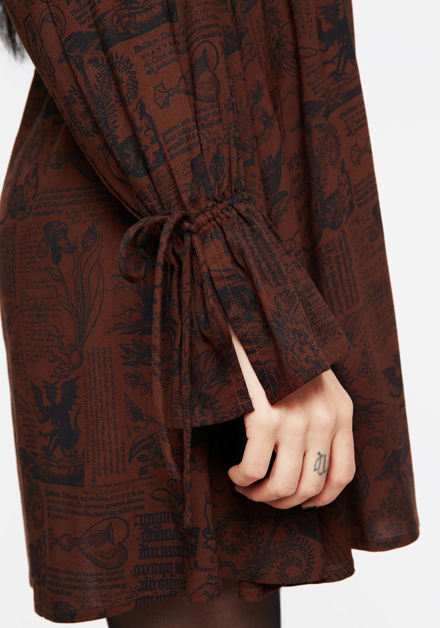 Daemonologie Woodcut Print Mini Dress