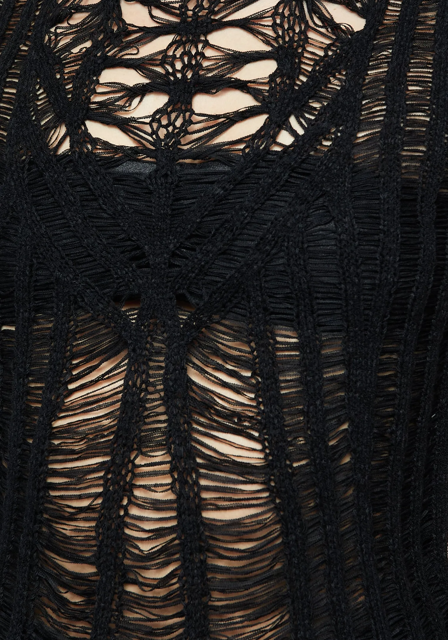 Damage Ladder Knit Sleeveless Top