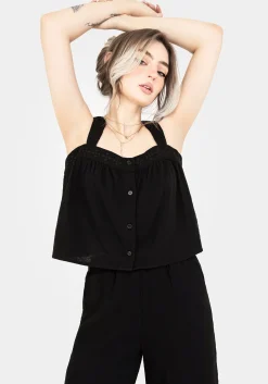 Damara Embroidered Cotton Button Up Blouse