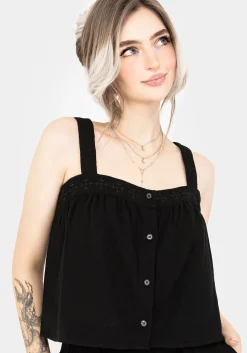 Damara Embroidered Cotton Button Up Blouse