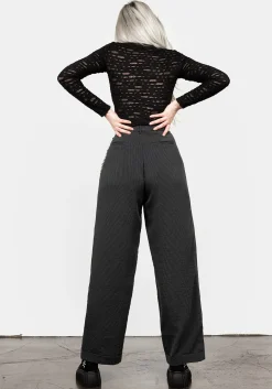 Dandy Striped Trousers With Chain