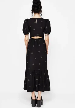 Dawn Sun Embroidered Tiered Maxi Dress