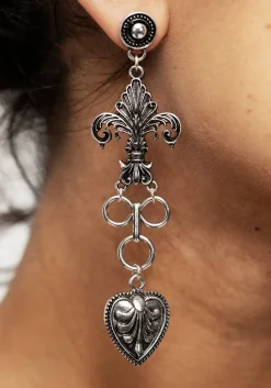 Deceiver Heart Drop Earrings