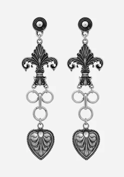 Deceiver Heart Drop Earrings