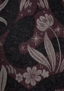 Deception Floral Snake Woven Blanket - Purple