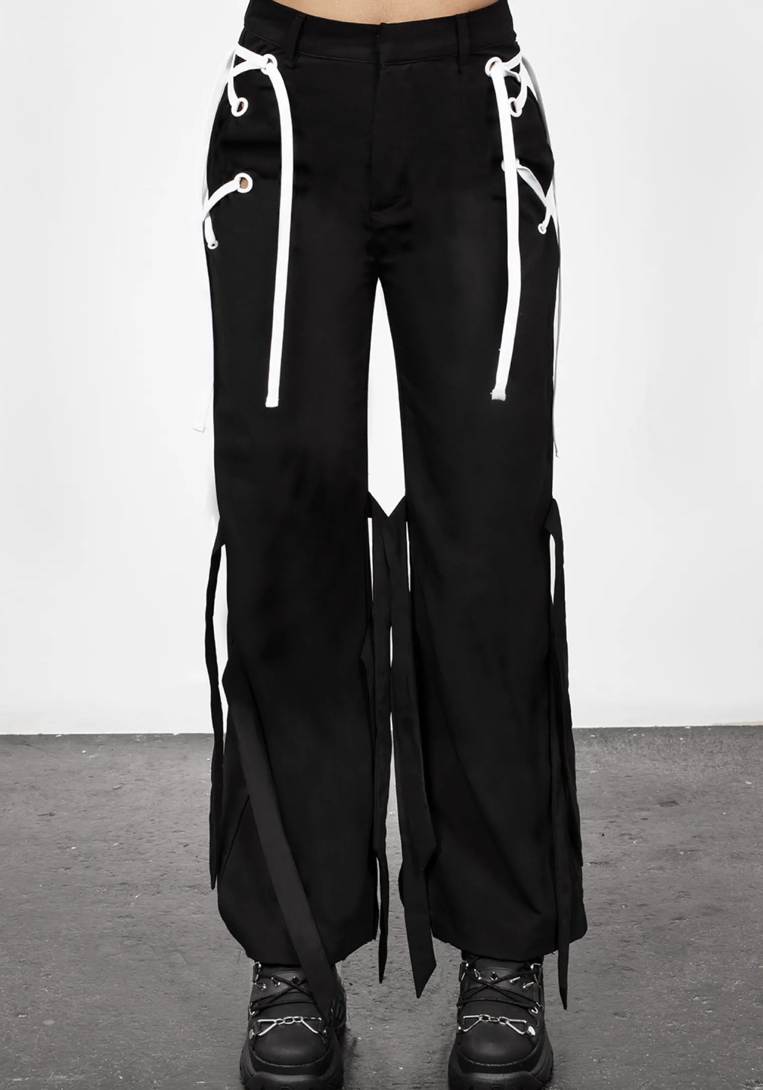 Defendant Lace Up Tie Trousers