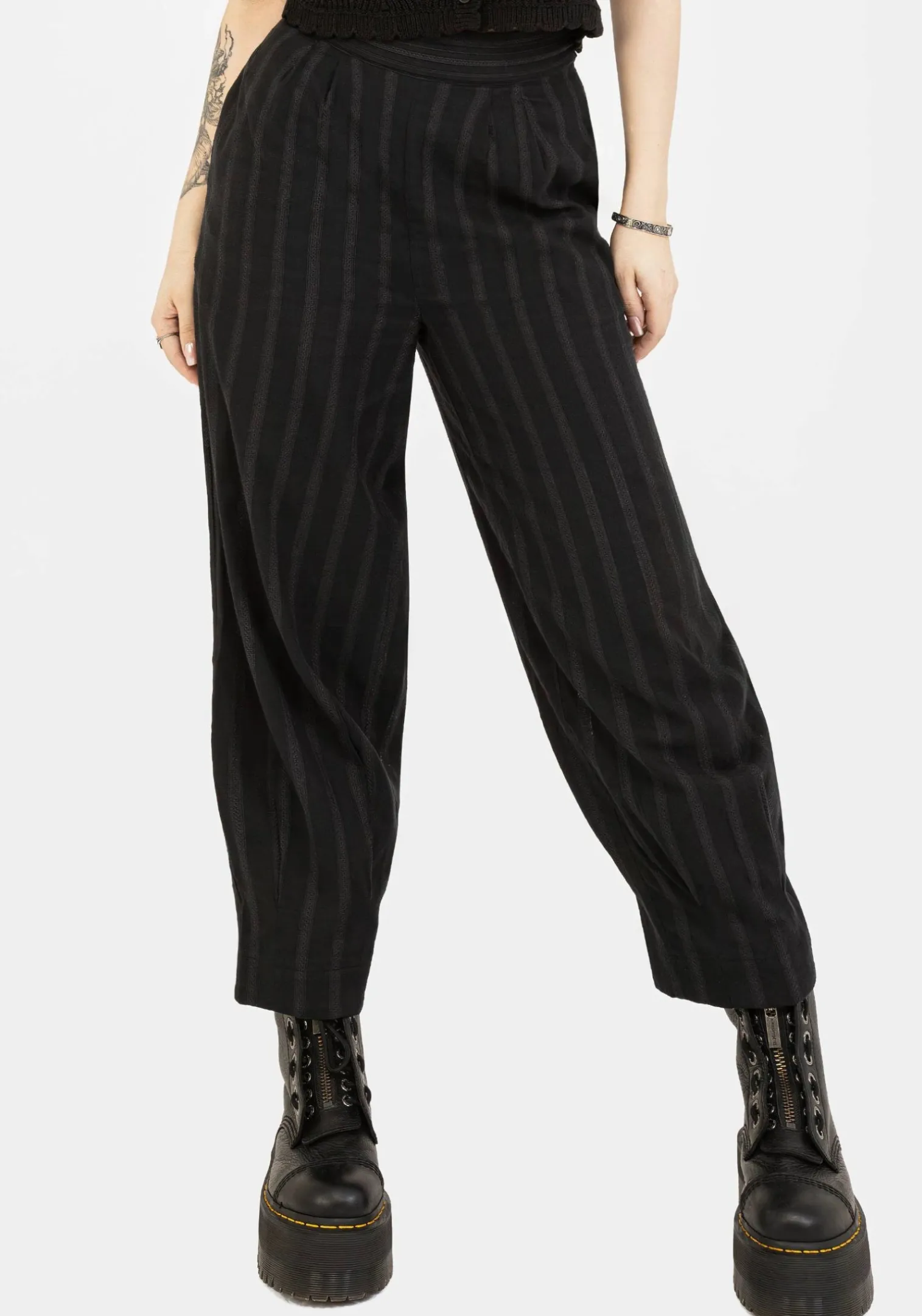 Delores Striped Cotton Balloon Trousers