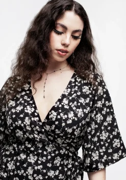 Demeter Print Kimono Mini Dress