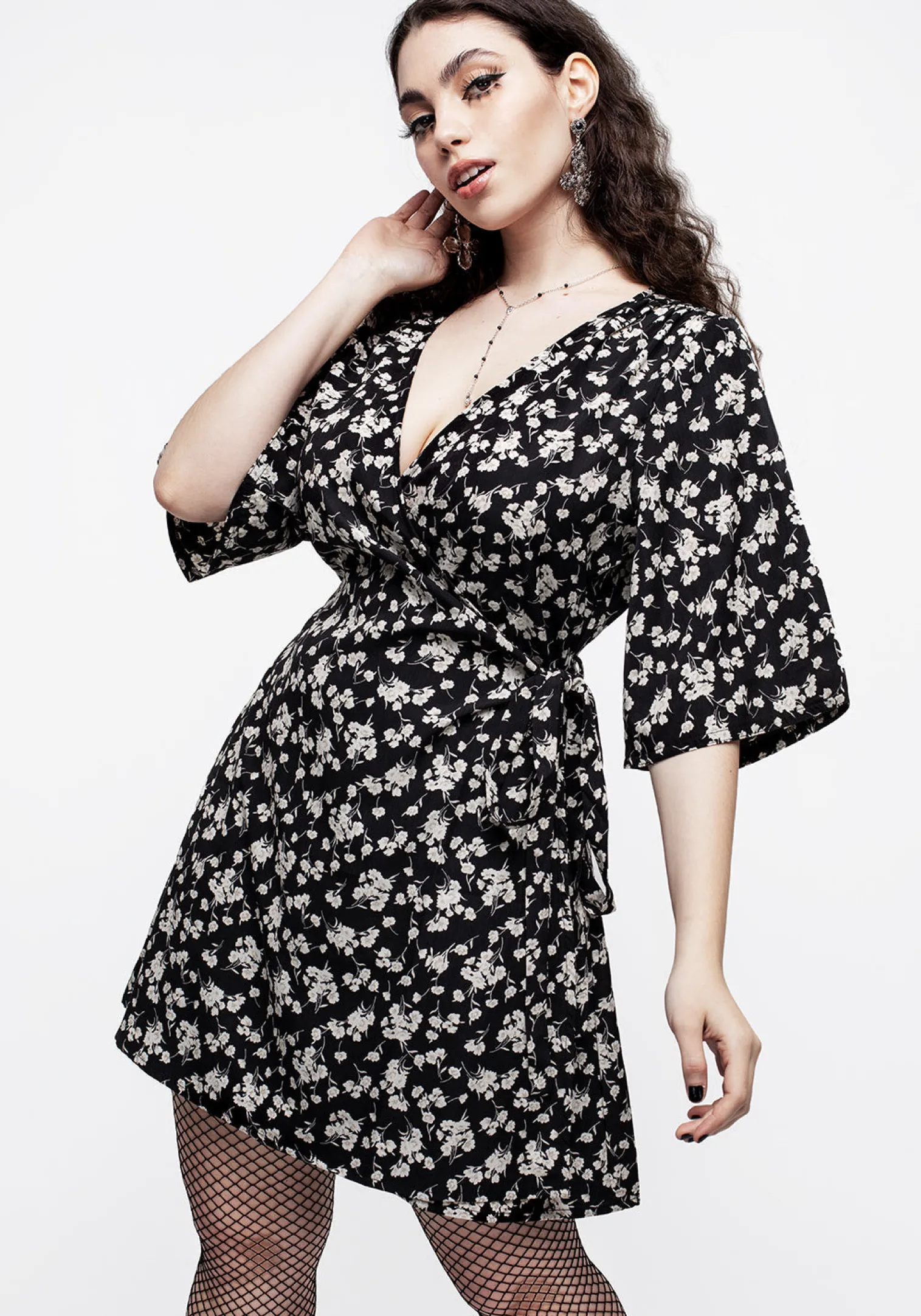 Demeter Print Kimono Mini Dress