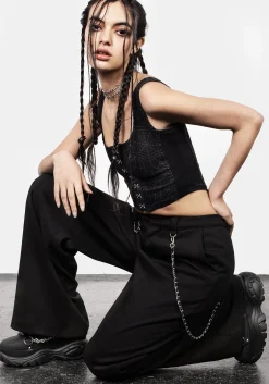 Descent Chain Wide Leg Trousers