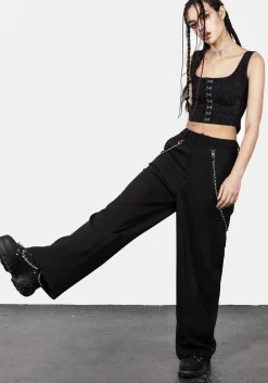 Descent Chain Wide Leg Trousers