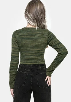 Diastella Floral Embroidered Crop Cardigan