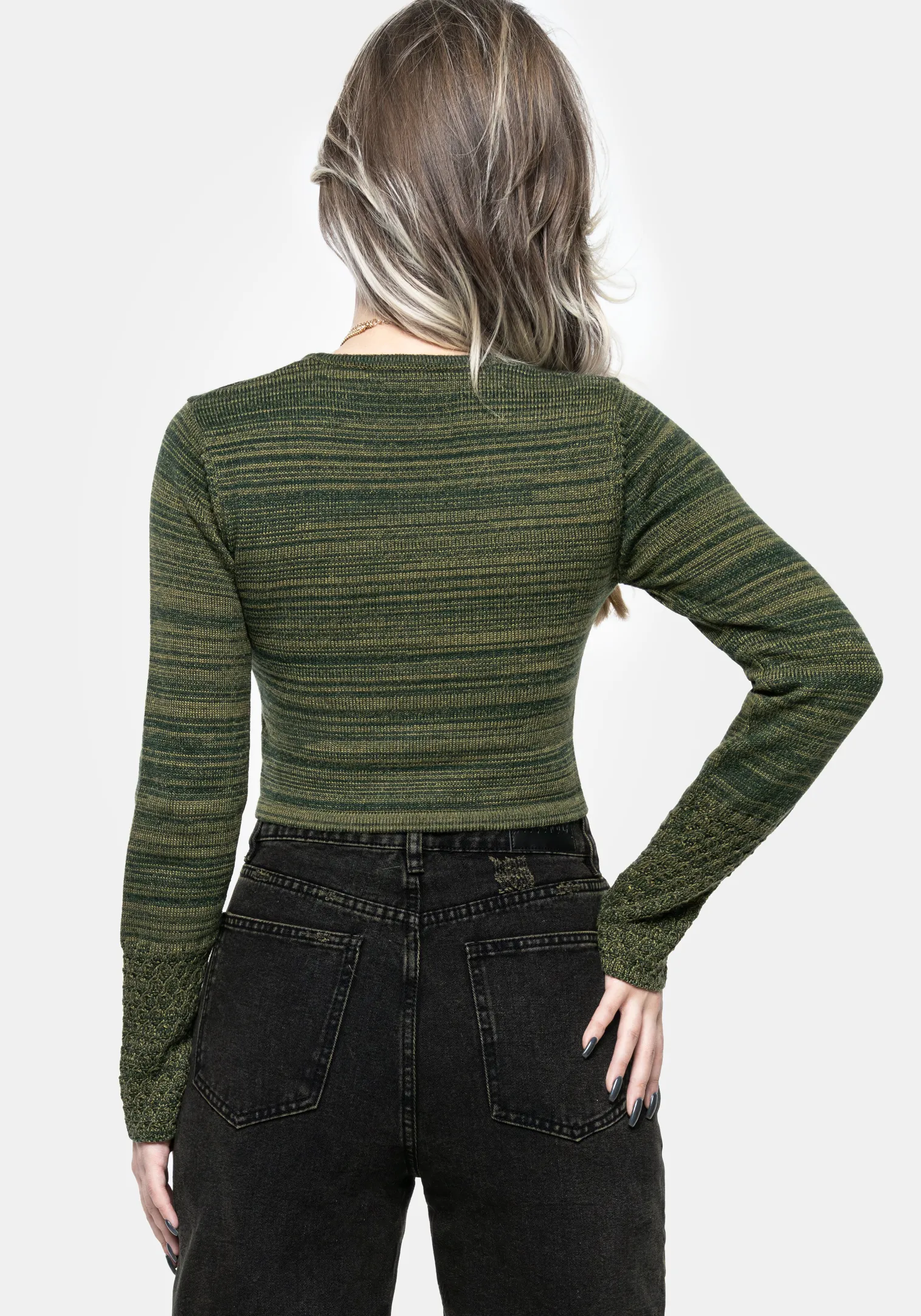 Diastella Floral Embroidered Crop Cardigan