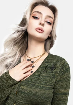 Diastella Floral Embroidered Crop Cardigan