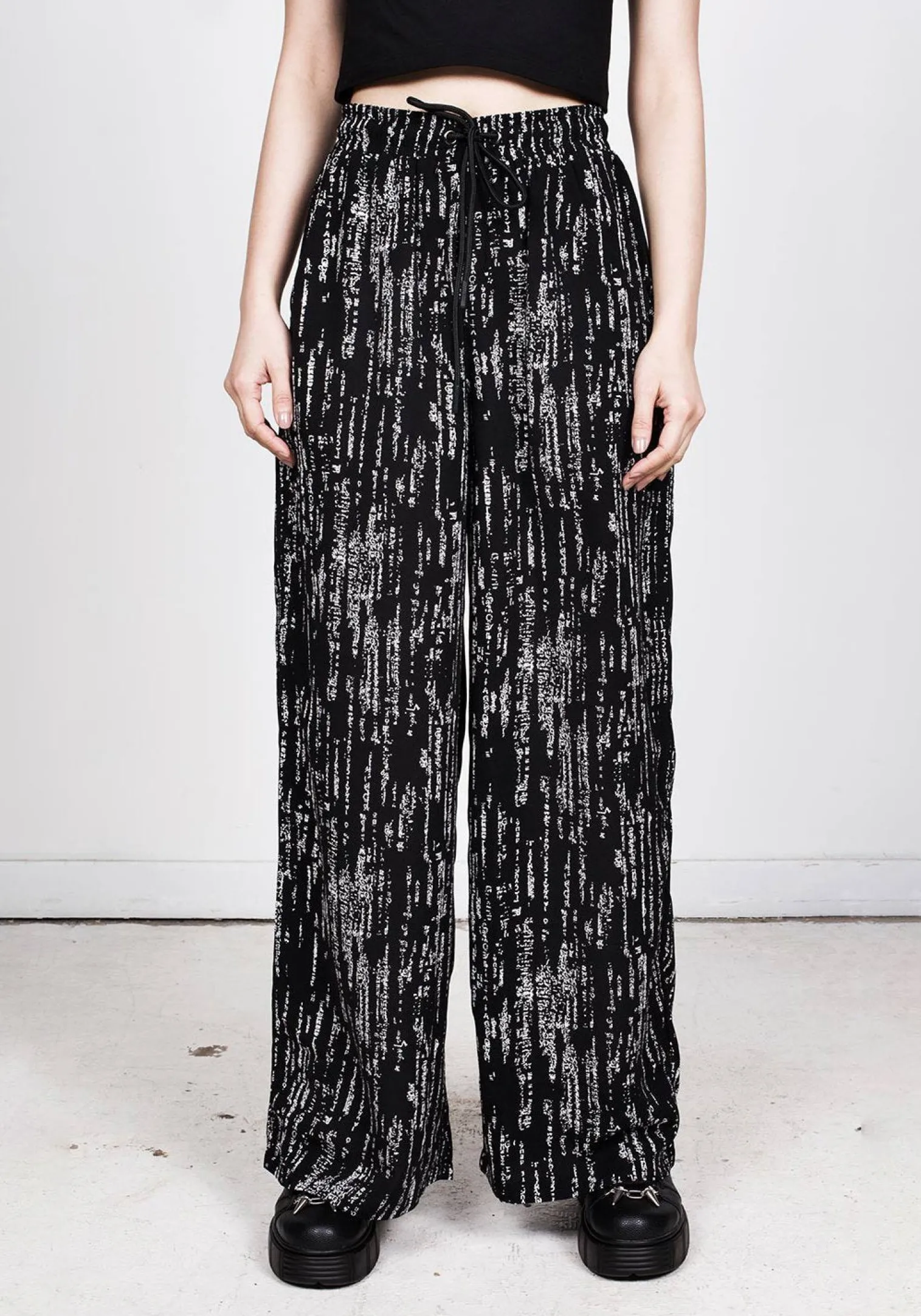 Digital Rain Wide Leg Trousers
