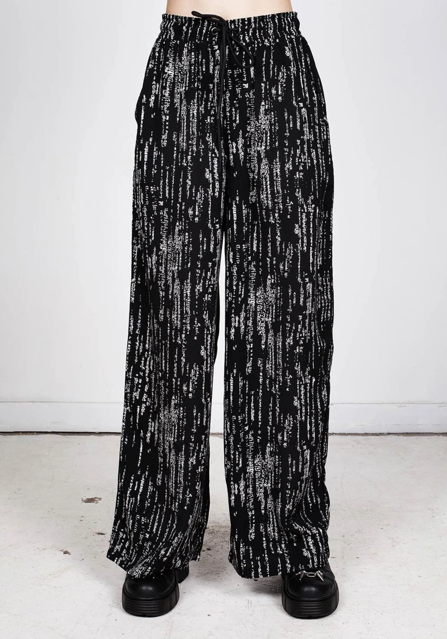 Digital Rain Wide Leg Trousers