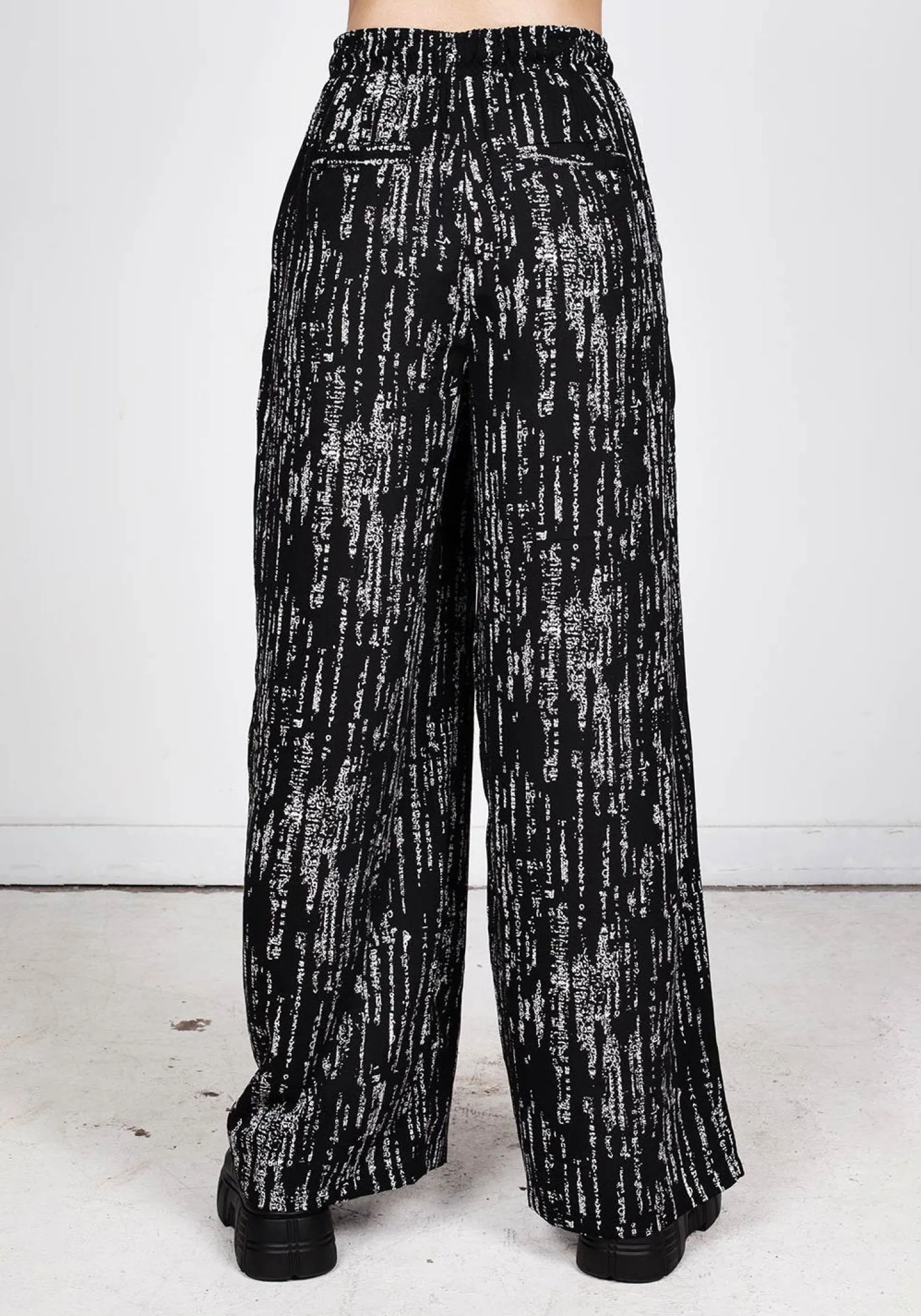 Digital Rain Wide Leg Trousers